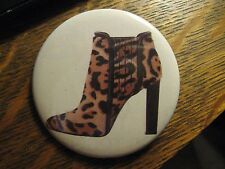 Roberto Cavalli High Heel Leopard Skin Boot Advertisement Pocket Lipstick Mirror picture