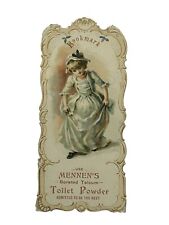 Mennens Borated Talcum Toilet Powder Girl  Die Cut Bookmark P543 picture