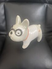 Lauren Conrad Ceramic French Bulldog Figurine With Striped Shirt And Glasses picture