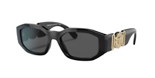 VERSACE VE4361 GB1/87 Medusa Biggie Black Gold Grey Lens Sunglasses Authentic picture