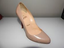 ONE Used Worn Christian Louboutin Decollete Nude Patent Heels Court Shoe Size 37 picture