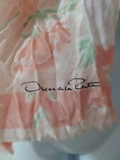 Vintage Oscar De La Renta Designer Silk Scarf 51.5” Long Pink FLORAL picture