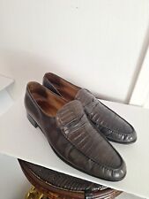 Bally Crocodile Leather Loafers Men Size 14 M  picture