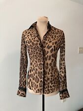 Dolce Gabbana Leopard Sheer Silk blouse, Size IT 38 (US 4) picture