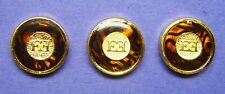 ESCADA Replacement Buttons 3 solid metal Cloisonne Effect EE buttons Fair Cond. picture