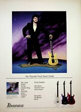 1990 Frank Gambale Ibanez Guitars - Vintage Guitar Advertisement picture
