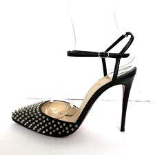 Auth CHRISTIAN LOUBOUTIN - Black Leather Women's Sandals picture