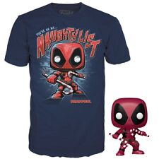 FUNKO • DEADPOOL Naughty List w/Candy Canes Exclusive + T-Shirt (XL)  Ships Free picture