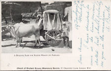 A Bullock Gari for Native Women Pardah India Zenana Missionary 1904 Postcard E37 picture