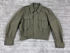 Vintage Military Jacket Army Green Wool Longsleeve Stamped 1977 70's picture