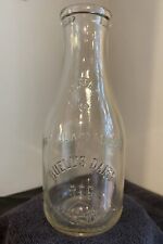 VINTAGE VERY RARE ONE QUART EMBOSSED MILK BOTTLE BUELL’S DAIRY, MILFORD (MI) picture