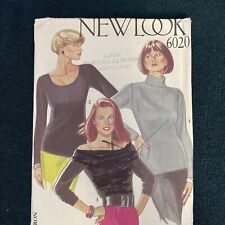 Vintage NEW LOOK Pattern 6020 NEW Off Shoulder Tee & Turtleneck, Scoop Neck Tee picture