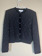 St John Evening by Marie Gray Women’s Jacket Black Embellished Jacket Size 6 picture