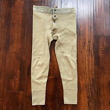 VTG WWII US Military Thermal Wool Pants Joggers Sweatpants 1940s USN Green picture
