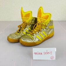 Adidas Jeremy Scott JS Logo G16254 Athletic Sneakers Shoes Yellow Silver US 9.5 picture