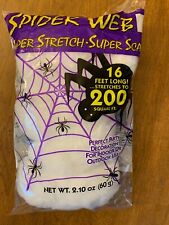 Super Stretch Spider Web Halloween Scary Party Decor Prop White Realistic 16 Ft picture