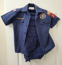 Boy Scouts Uniform Blue Boys Youth  Shirt Small And Pant/Short Size 6 picture