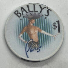 Paris / Bally's Casino - Nevada Las Vegas $1 Gaming Chip - Showgirl - 2002 picture