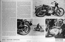 1966 BSA VICTOR SPECIAL Authentic Vintage 4pg. Magazine Road Test ~ MSRP $895 picture