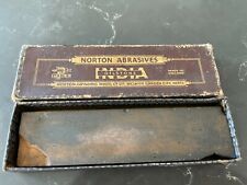 Vintage NORTON No. 2 OILSTONE Original Box Sharpening Stone picture