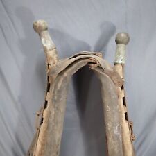 Primitive Antique Leather Horse Yoke Collar, Hames, Tack Plow Halter picture