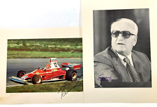 ENZO FERRARI & NIKI LAUDA Promotional Photograph PRINT Lot 1970s MADE IN ITALY picture