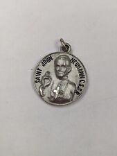 ROUND Creed Saint St John Neumann C.S.S.R. SILVERTONE Medal 7/8 Inch picture
