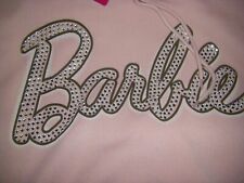 Barbie Hoodie Peachy Pink Clear Rhinestone Logo Women's Plus Size 2X New picture