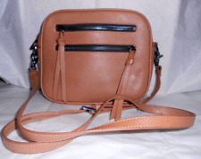 Botkier Chelsea Leather Camera Top Zip Crossbody Cognac Brown Handbag picture
