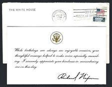 OFFICIAL 1970s RICHARD NIXON WHITE HOUSE BIRTHDAY RESPONSE CARD - VARIETY A picture