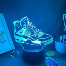 Air Jordan 4 Flight Sneakers Neon Sign USB 3D RGB hologram LED Light w/ Remote picture