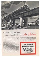 1944 Baldwin Locomotive Ad: World War Two Theme - FOR VICTORY picture