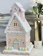 Martha Stewart 27” XL Light up Easter Gingerbread Victorian House w/eggs picture