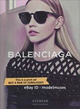 BALENCIAGA Eyewear 1-Page Magazine PRINT AD Spring 2015 SASHA PIVOVAROVA picture