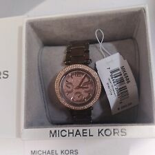 Michael Kors Parker Chronograph Chocolate Dial 33mm Ladies Watch bracelet  picture