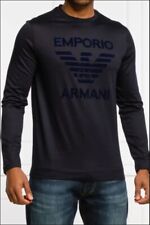 Emporio Armani Black Mens T shirt Velvet print Long sleeve Tee schir size M*L*XL picture