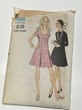 VOGUE Vintage 70s Sewing Pattern 7721  Stylish Dress Sz 14 Bust 36 Cut picture