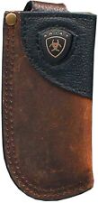 Ariat Distressed Leather Belt Loop Pocket Knife Sheath, (Brown, 3.75 inch) picture