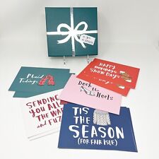 NEW J. Crew Christmas Holiday Winter Greeting Cards Box Set w/ Pen picture