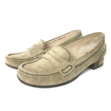 BALLY #2 Coin Loafer Shoes Suede Beige 34 21cm Women's Old Clothes picture