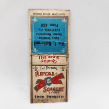 Vintage Bobtail Matchcover Rothermel Groceries Kutztown Pennsylvania Famous Roya picture