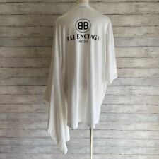 Super Rare Balenciaga Kimono T-Shirt Asymmetric Back Logo S White picture
