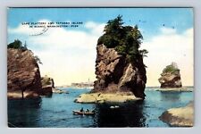 Cape Flattery WA-Washington, Tatoosh Island, Gents Rowing, Vintage Postcard picture