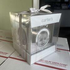Brand New Sealed Carter’s Silver Plated Cube Frame Bank Baby Gift 2014 Decor picture