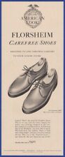 Vintage 1959 FLORSHEIM Carefree 63607  Men's Shoes Fashion RARE Print Ad 50's picture