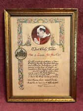 1956 VTG Framed Plenary Indulgence Pope Pius XII Vatican Signed D. Venini picture