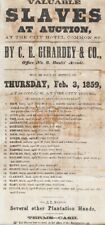 Slave Auction Poster - 8.5X18 -Reproduction - Educational Historical Document picture