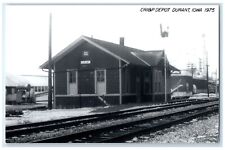 c1963 CRI&P Depot Durant Iowa Railroad Train Depot Station RPPC Photo Postcard picture