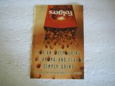 1999 FOLGERS WHOLE BEAN COFFEE 4.75X7.5 VINTAGE PRINT AD L043 picture