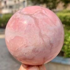 411G Natural pink opal tourmaline symbiotic quartz crystal energy healing ball picture